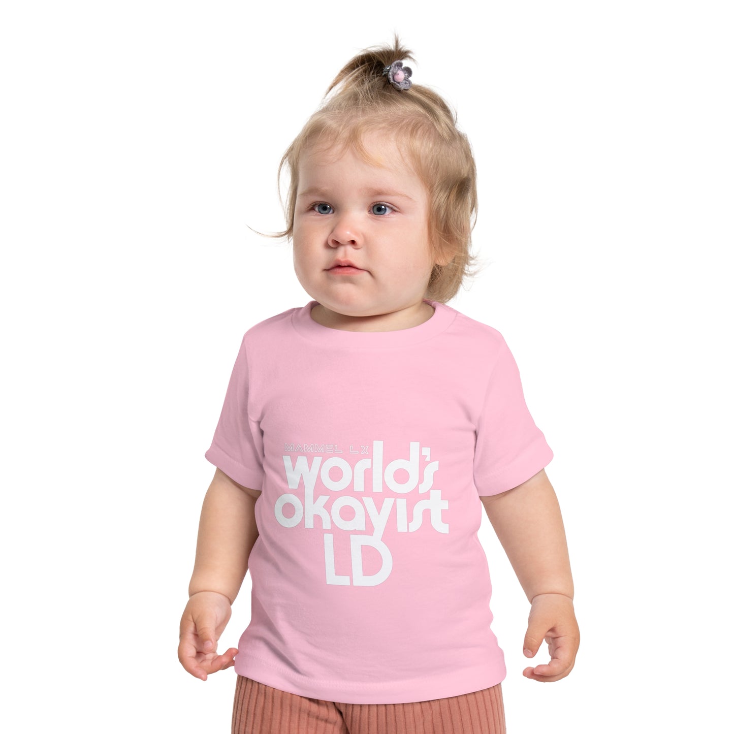 Baby T-Shirt — "World's Okayist LD" Minimal Graphic Infant Tee