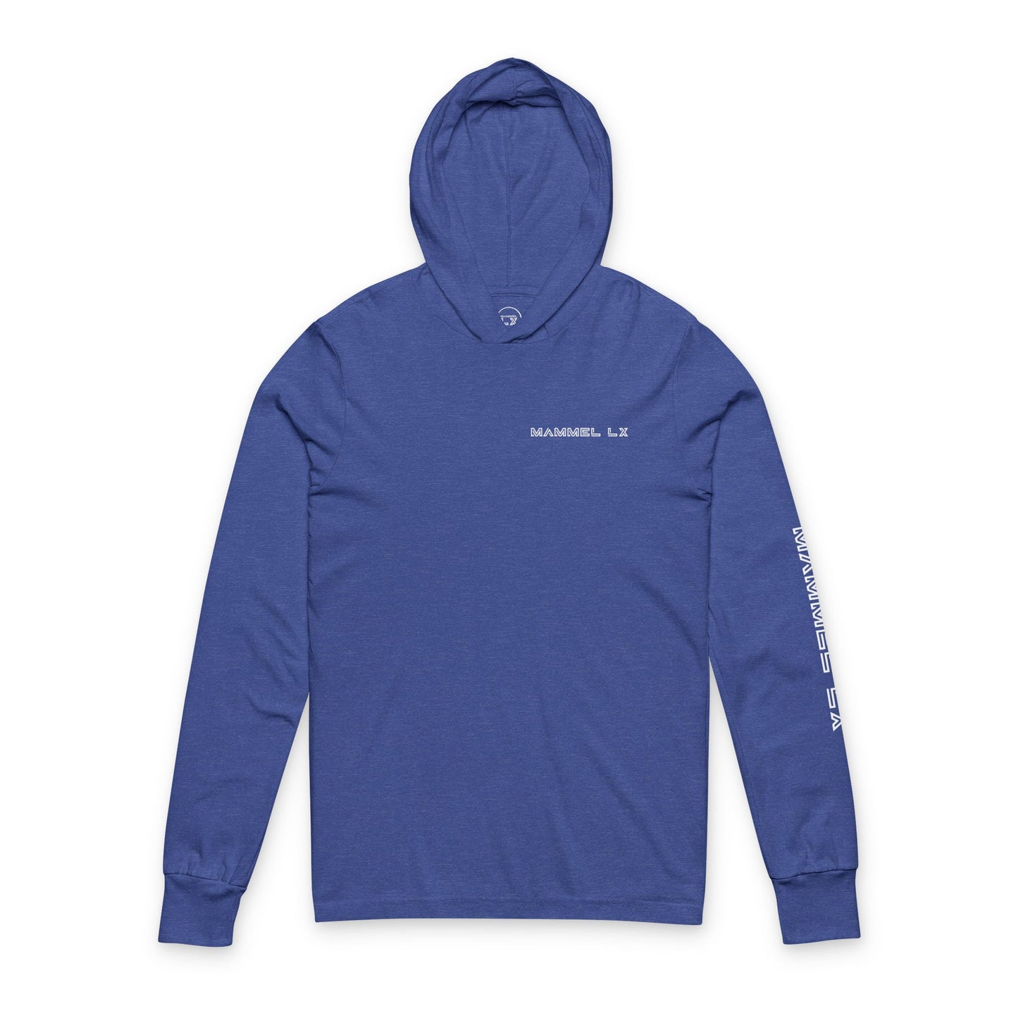 Hooded Long Sleeve Tee — 'world's okayist LD' Minimal Logo Streetwear