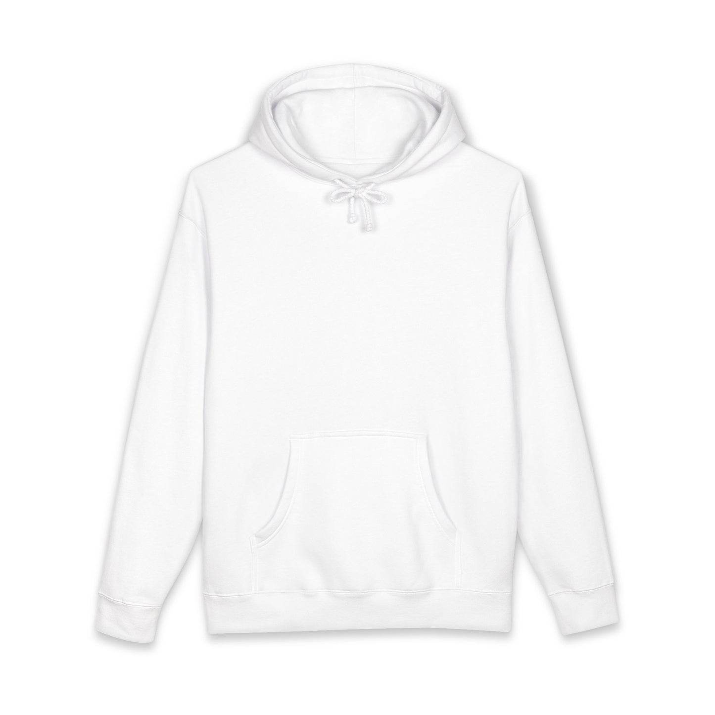 White Hoodie Mockup — Blank Unisex Heavyweight Hooded Sweatshirt