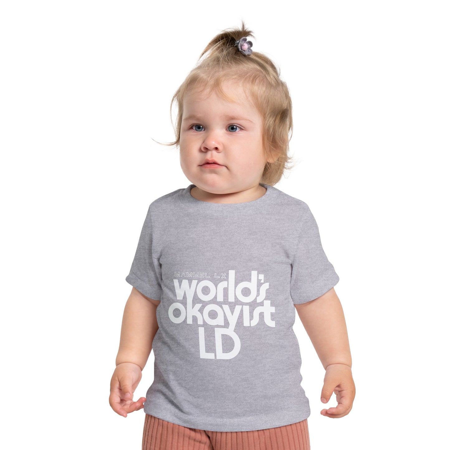Baby T-Shirt — "World's Okayist LD" Minimal Graphic Infant Tee