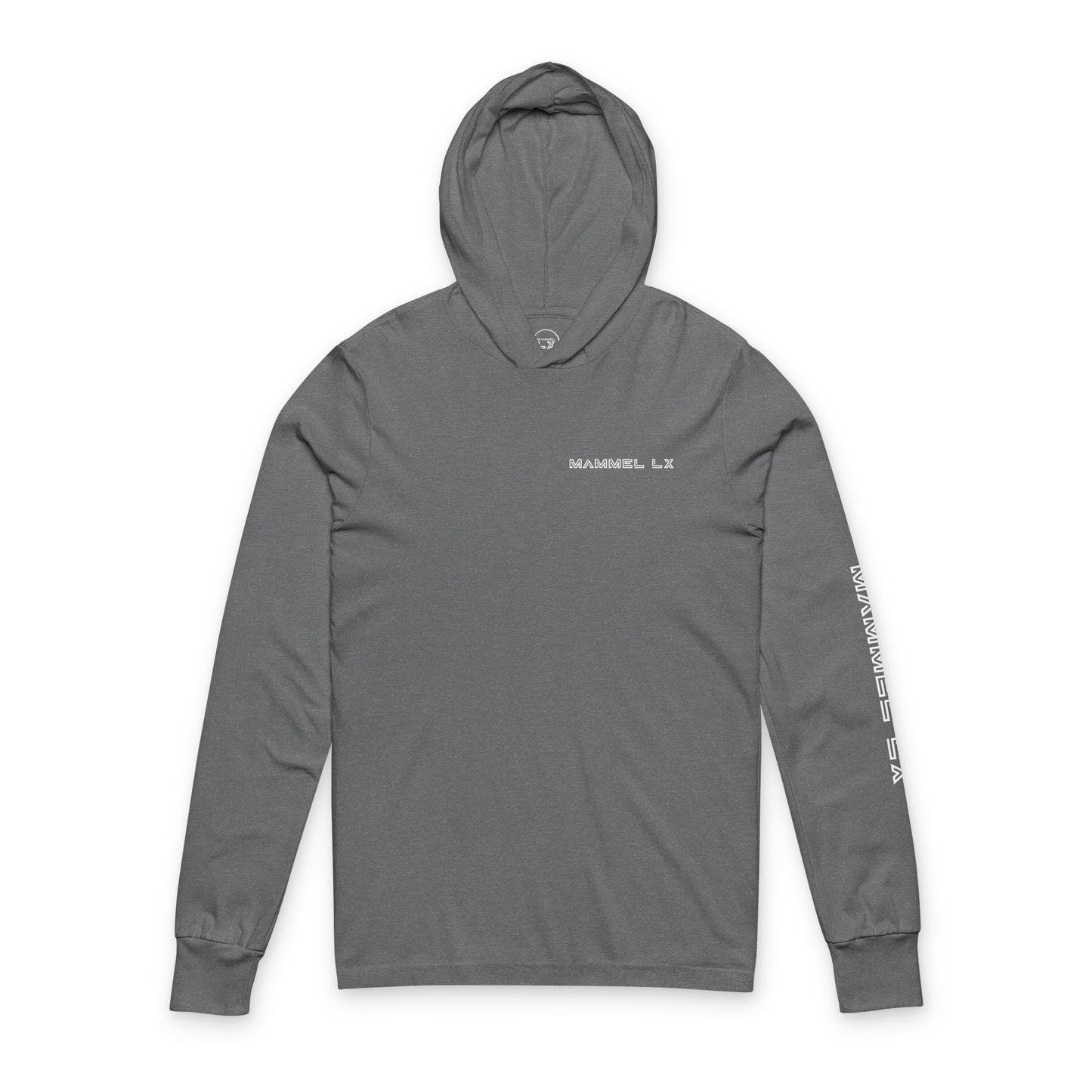 Hooded Long Sleeve Tee — 'world's okayist LD' Minimal Logo Streetwear