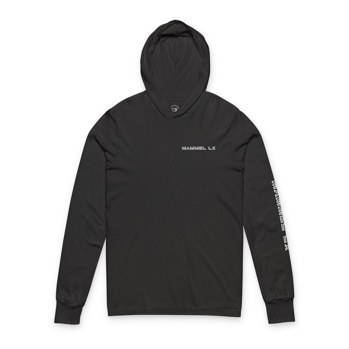 Hooded Long Sleeve Tee — 'world's okayist LD' Minimal Logo Streetwear