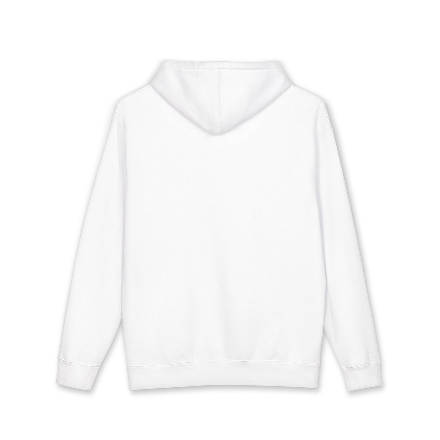 White Hoodie Mockup — Blank Unisex Heavyweight Hooded Sweatshirt