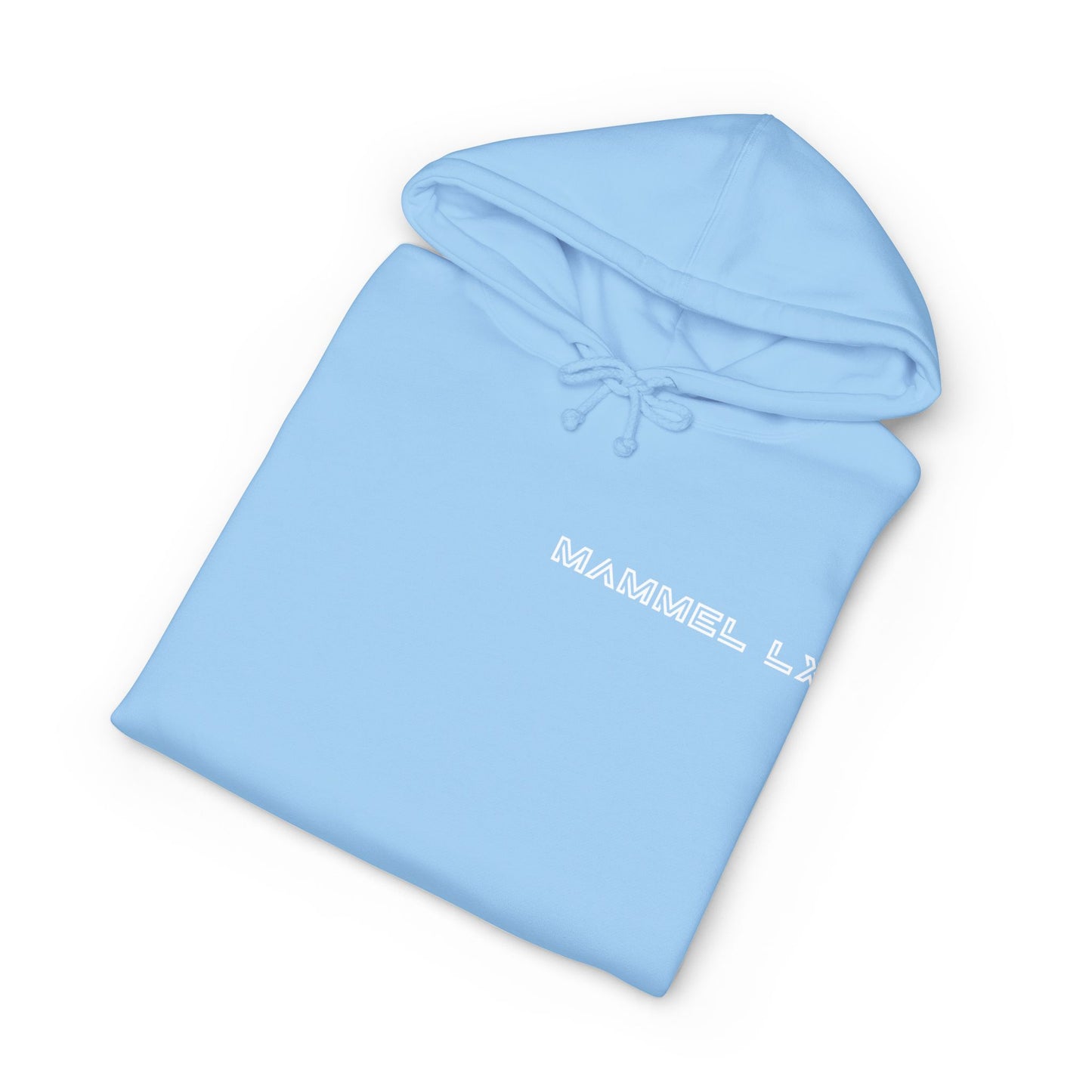 White Hoodie Mockup — Blank Unisex Heavyweight Hooded Sweatshirt