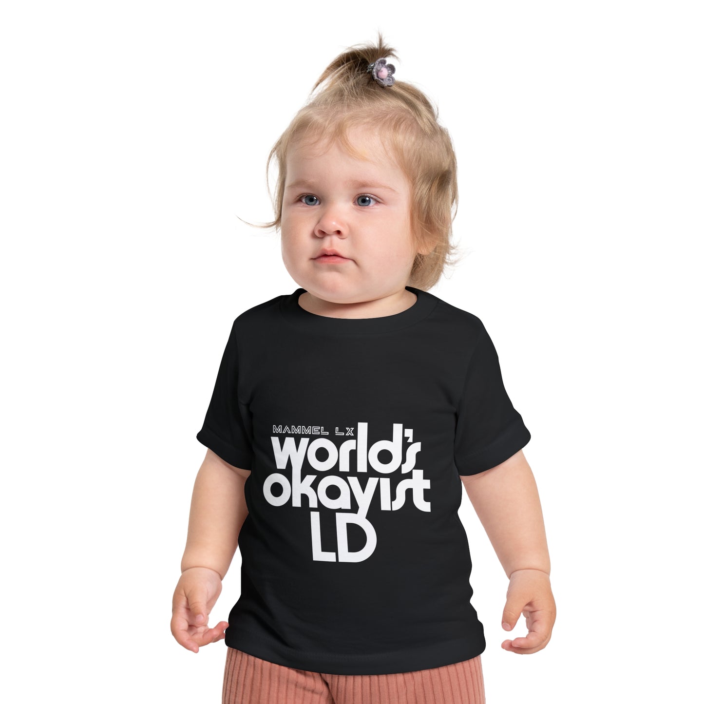 Baby T-Shirt — "World's Okayist LD" Minimal Graphic Infant Tee