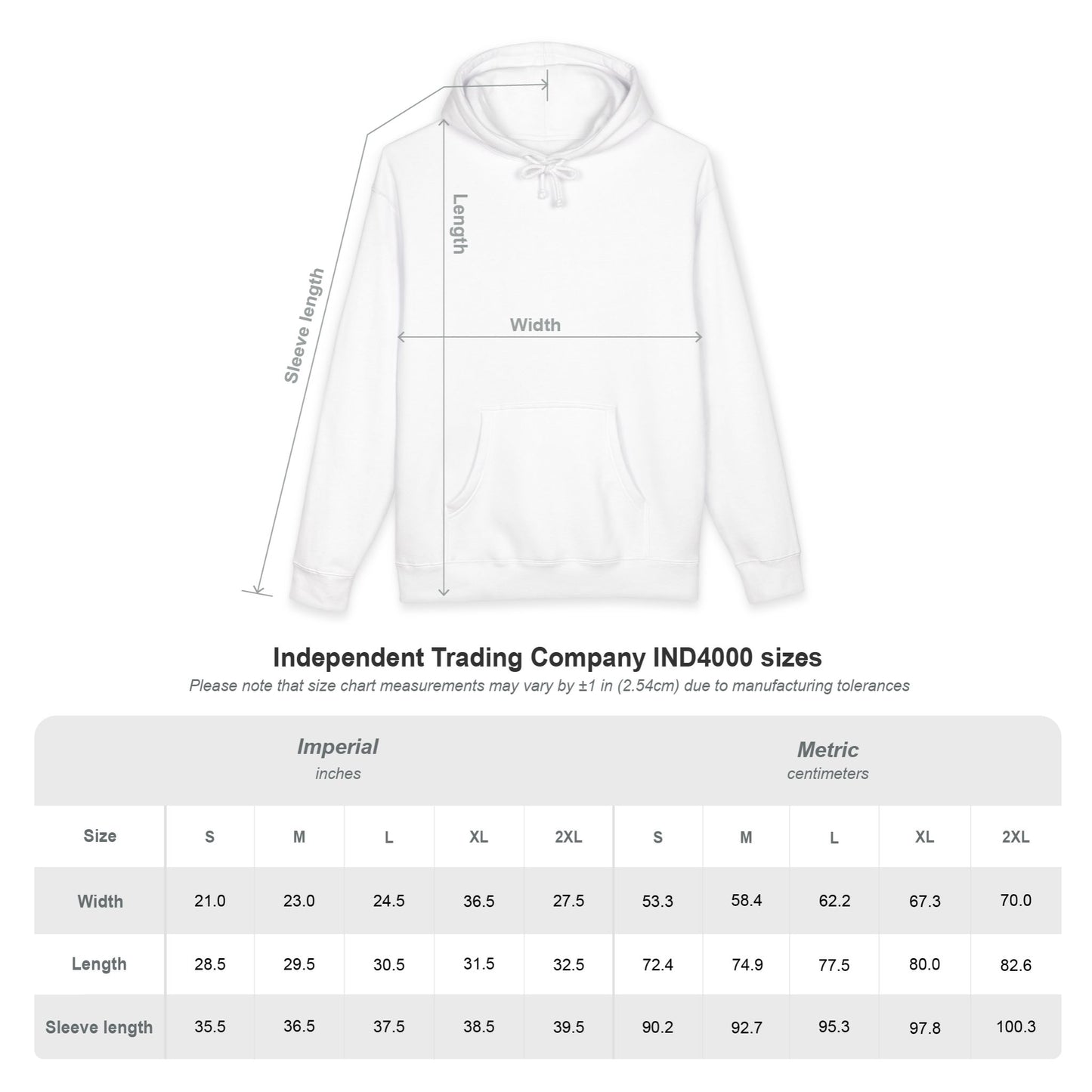 White Hoodie Mockup — Blank Unisex Heavyweight Hooded Sweatshirt