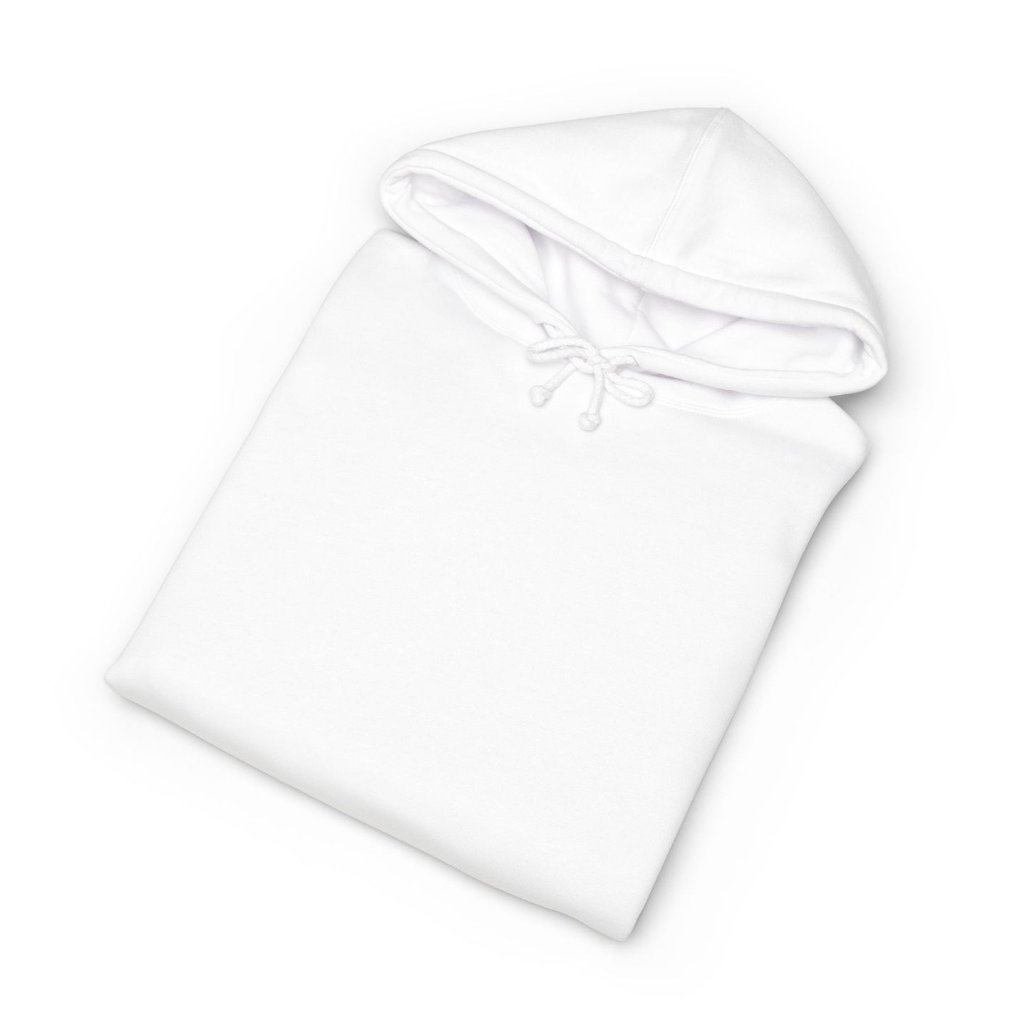 White Hoodie Mockup — Blank Unisex Heavyweight Hooded Sweatshirt